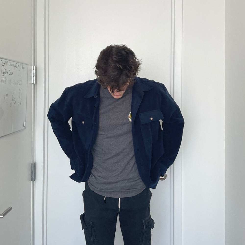 Vintage fleece button down